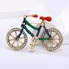 European and American Rhinestone Creative Bicycle Brooch, Fashionable, Drip Oil Brooch, Women's Clothing Accessories, Handbag Bicycle Chest Flower
