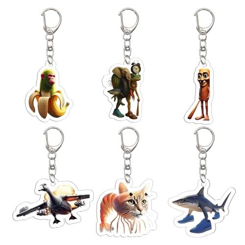 Fantasyon Tuntuntunsaful Keychains, Turbo Babaa, Internet Meme, Italian Brainlot, Tralarello Tralala, Acrylic Keychain Pendants, Cute Decorations, Set