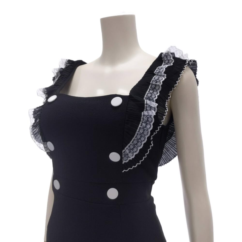 GRAXIA Cabaret Mini Square Size Perfect for Hostess and Lounges Dress, Dress, Sleeveless, Cut, Lace, Cute, Women's, White, Small, Hostesses, Clubs,