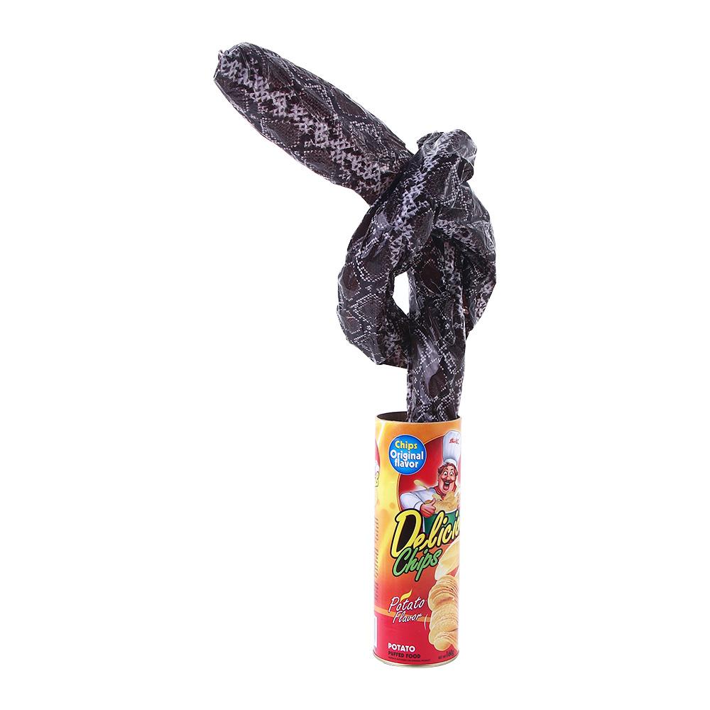 

День Хэллоуин Подарок A Can Gag Jump Stage Toy Игрушка Весенняя змея Игрушка Змея из картофельных чипсов Магические трюки жёлтый
