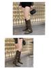 Damen Retro Cowboy Stiefel mit spitzer Zehenpartie - Herbst/Winter 2025 Klobiger Absatz, Kniehoher Reiterstil