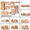 Holzschrauben-Montageauto Montessori-Spielzeug Kinder Feuerwehrwagen Zug Kreatives DIY-Fahrzeugmodell Feinmotorik-Training Lernspielzeug