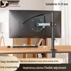 Adjustable Monitor Stand for 17-32 Inch Screens, No-Drill Desktop Mount with Mechanical Arm