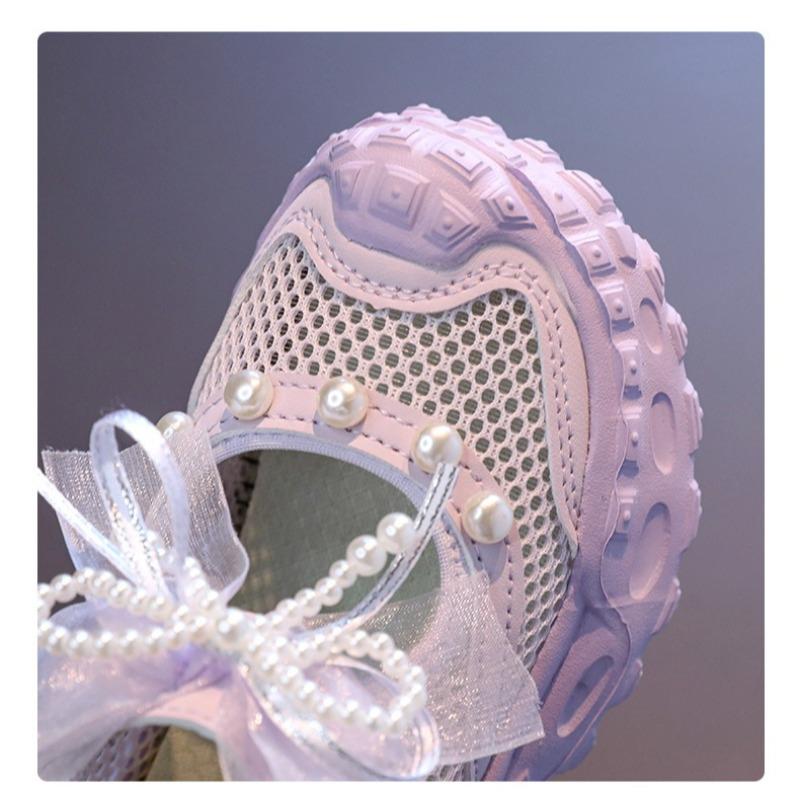 New Summer Girls' Closed-Toe Sandals - Sports Breathable Hollow-Out Mesh Beach Shoes for Big & Little Kids