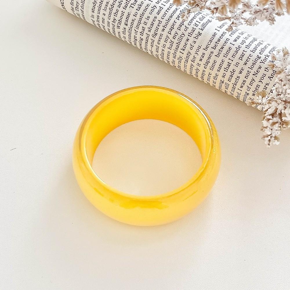 Bright Color Chunky Bangles Round Resin Bracelets New Lady's Bracelet  Gifts