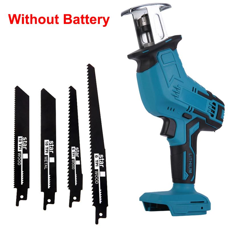 

Аккумуляторная сабельная пила 18 В с регулируемой скоростью, цепная пила, инструмент для резки металлических труб, подходит для аккумулятора Makita 18 В