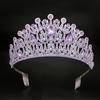 Rhinestone Crystal Bridal Tiara Wedding Crown Set Sparkling Metal Headpiece Zircon Engagement Pageant Bridal Hair Accessories