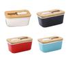 Boîte de rangement pour beurre avec trancheuse, en céramique, pour réfrigérateur, porte-fromage, organiseur, récipient alimentaire réutilisable, pour réfrigérateur