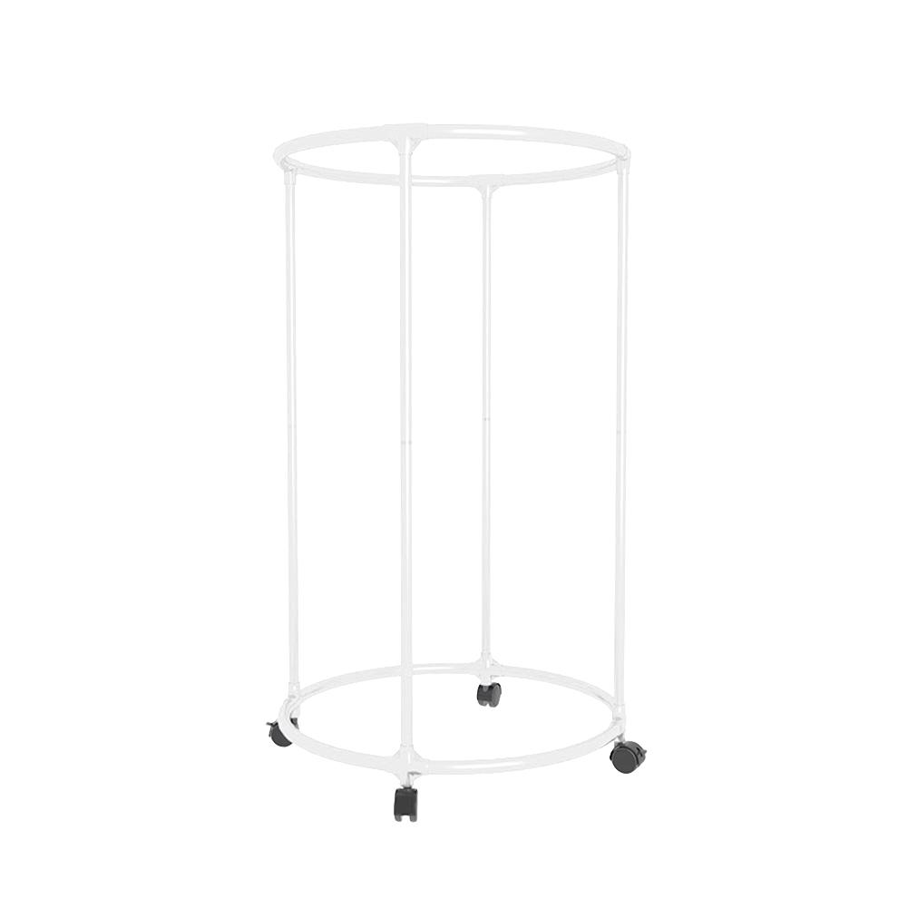 Circular Drying Rack with Wheels 360°Rotating Display Hanging Clothes Rack Metal Clothing Stand for Bedroom Balcony