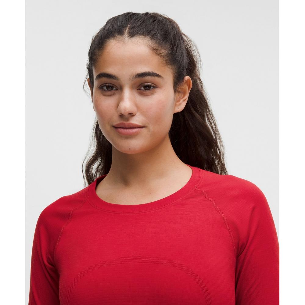 Lululemon Swiftly Tech Long Sleeve Shirt 2.0  Hip Length Oxford Red Oxford Red