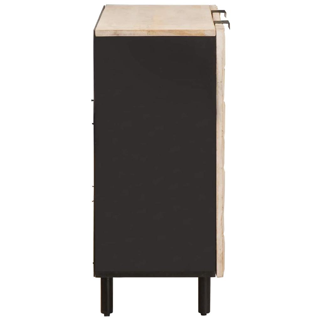 Sideboard with Shelf White Washed Surface 90 X 33 X 75 Cm
