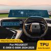 Car TPU Screen Protector 21 Inch Car  Navigation Dashboard Pre-cut PPF Cover for Peugeot E-5008 E-3008 2024 2025 Accessories