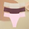 3Pcs Seamless Women Panties Sexy Lace G-string Hollow Out Waist Underwear for Female Solid Thongs Low Rise Lingerie S-XL