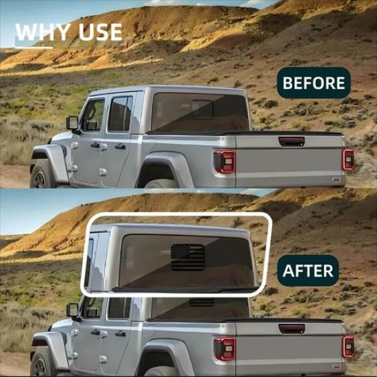 NEW! Rear Middle Window American Flag Decal For Ford F150 F250 F350 2015 2016-Up