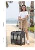 Large Capacity Pet Travel Cage: Breathable Trolley Bag for Cats & Dogs