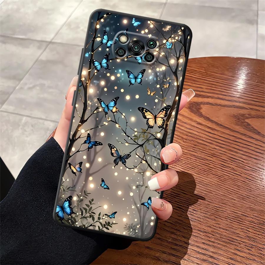Traum Schmetterling Hülle Handyhülle Case für Xiaomi Poco F8 C71 C50 C75 M5 C61 M3 M4 M7 F1 X3 X4 X5 X7 Pro F3