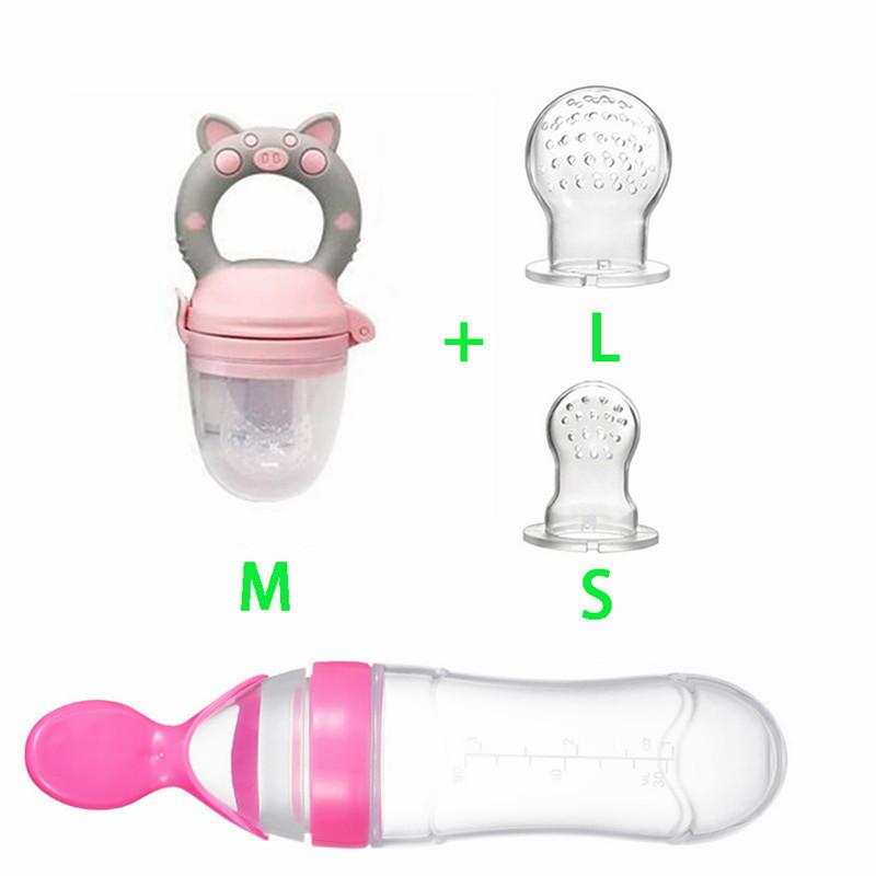 4Pcs/Set Baby Food Pacifier Toddler Nibbler Feeder Cup Boy Girl Fruit Vegetable Feeding Infant Newborn Nipple Soother Bottles