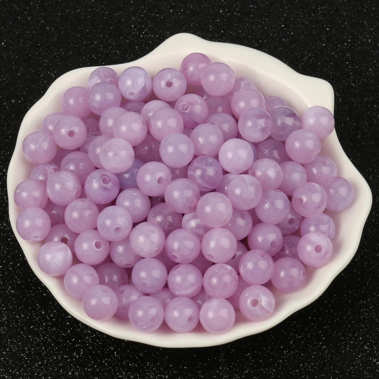 

6 8 10 мм імітація натурального каменю круглі акрилові намистини ефект хмари намистини для виготовлення ювелірних виробів браслет намисто аксесуари своїми руками 6mm about 200pcs