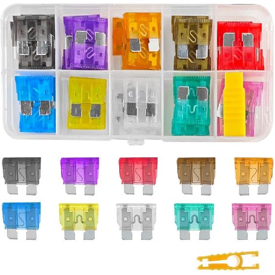 Mandark 306PCS Car Fuses Assortment Kit, Mixed Vehicle Blade Fuses - Standard & Mini & Low Profile Mini Fuse (2A 5A 7.5A 10A 15A 20A 25A 30A