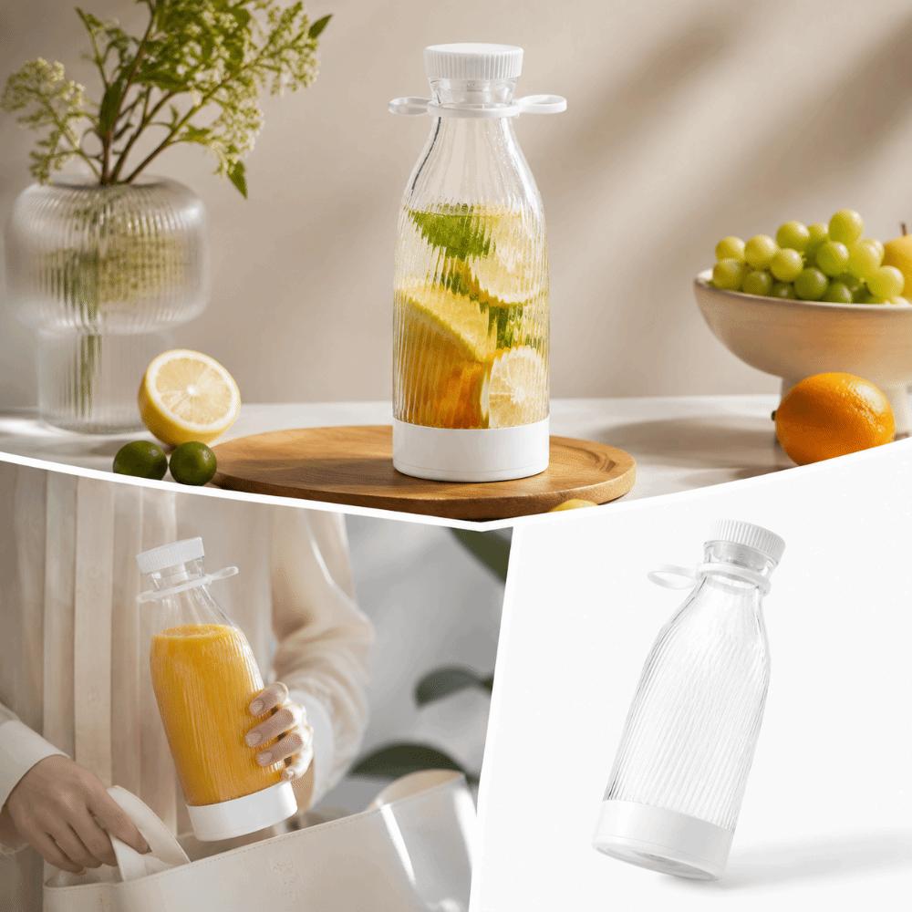 Compact Lightweight Body Fruit Blender Stainless Steel Blades USB Rechargeable Juicer Office Work