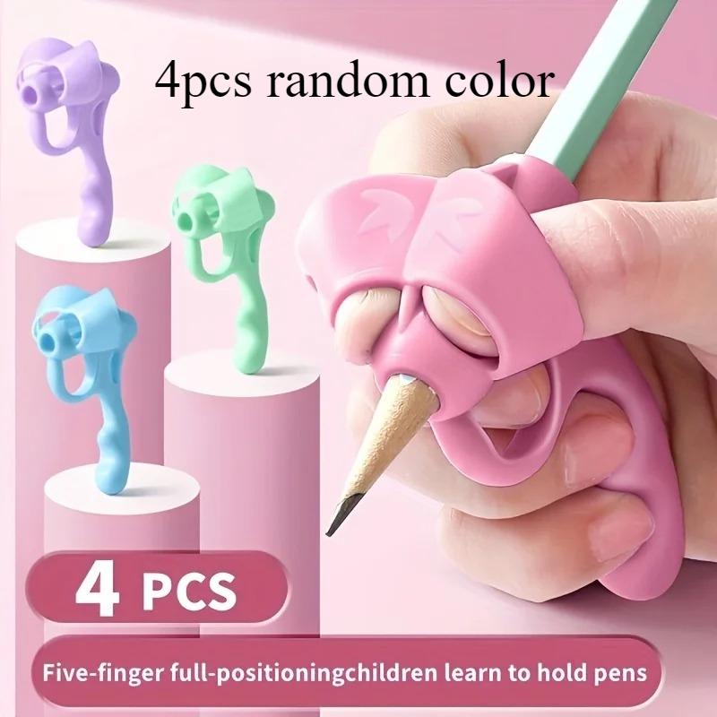 Набор корректоров для ручек, 4 шт., корректор для письма, мягкая резина, ручка для письма, ручка для коррекции осанки, инструмент для коррекции почерка