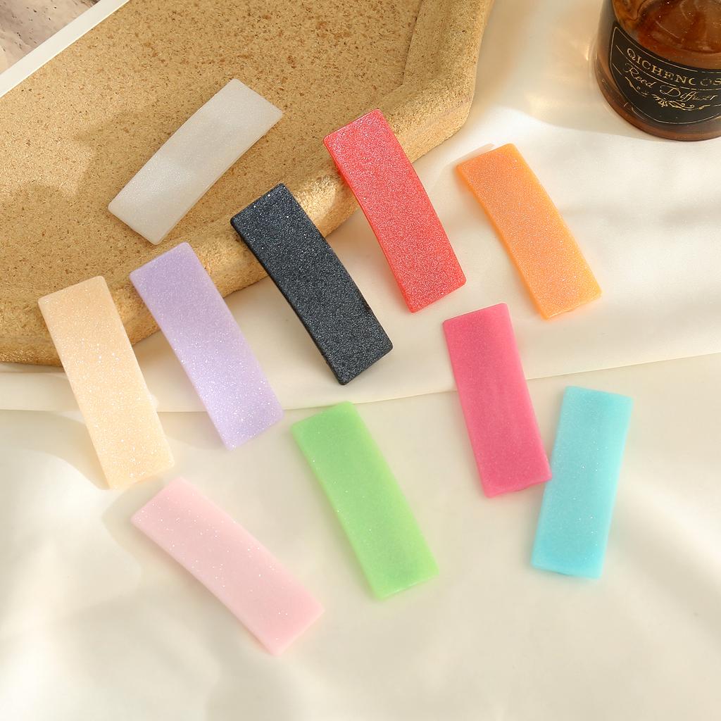 10pcs Glitter Sparkle Hair Clips for Girls Square Hair Clips Curly Hair Pin Clips for Hairstyle Hair Accessories