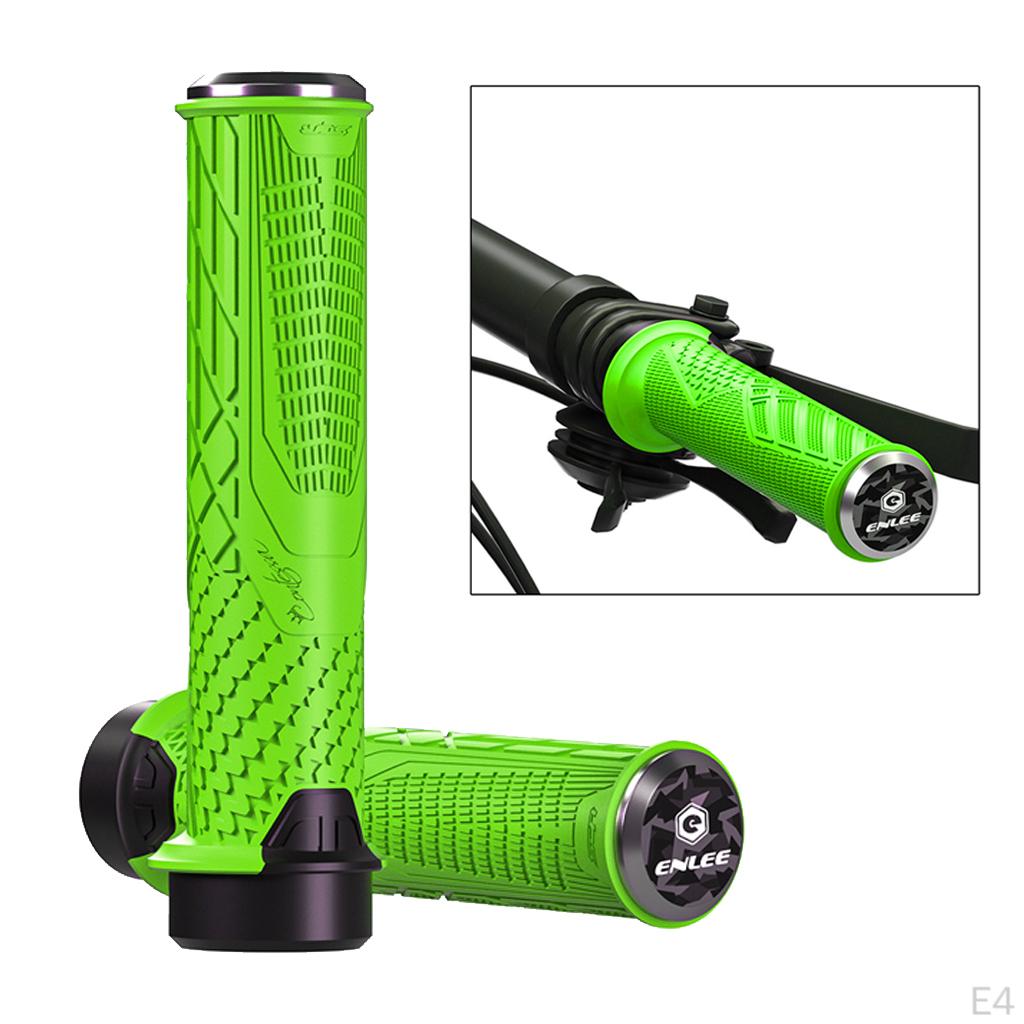 Handlebar Grips, 1 Pair Aluminum Screw Grips Lock