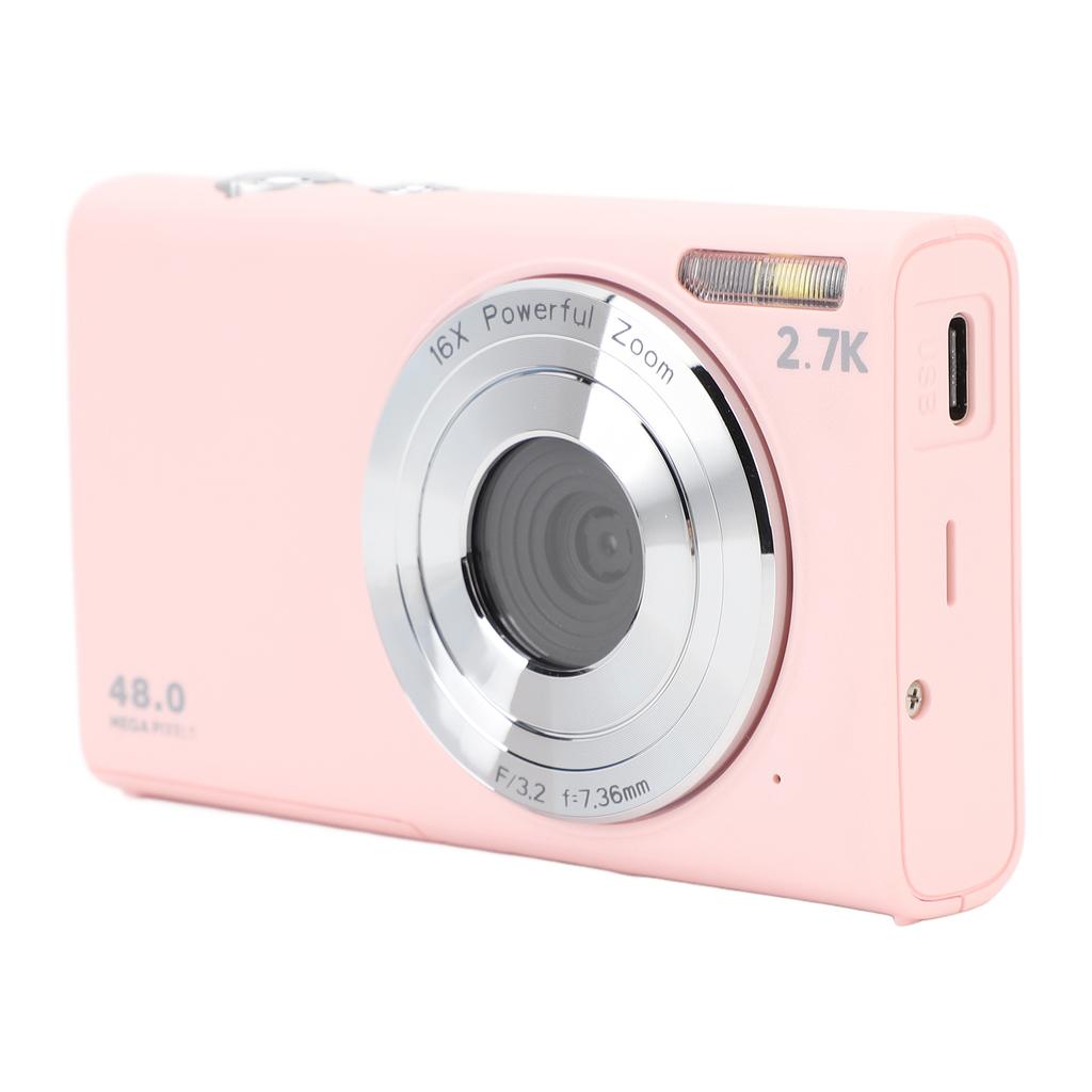 Digital Camera 2.7K 48MP Autofocus 16x Digital Zoom 2.8 Inch Screen Portable Compact Vlog Camera