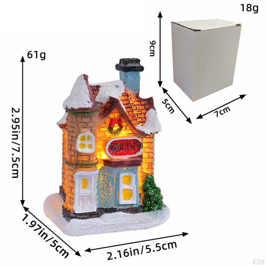 Świąteczny śnieżny wiejski dom świecący ozdoba na imprezę DIY Rok sypialni
