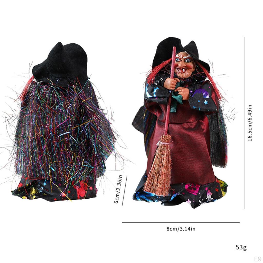 Halloween Witch Decoration Party Prop for Indoor Cabinet Table Centerpiece