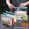 10Pcs Stand Up Plastic Sealed Bag Leakproof Fresh-keeping Zip Shut Bag S/M/L Reusable Refrigerator Fresh Wrap