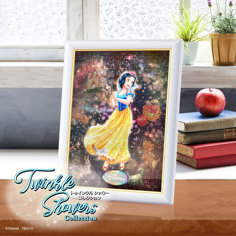 Tenyo in Gyutto Series Jigsaw Puzzle Snow Shining Hope Stained Art with Service Card (Tenyo) [Made Japan] 266-Piece White (18.2x25.7cm) DSG-266-974