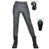 Womens Motorcycle Riding Pants With Integrated CE Armor Protection Slim Fit Vintage Workwear Style