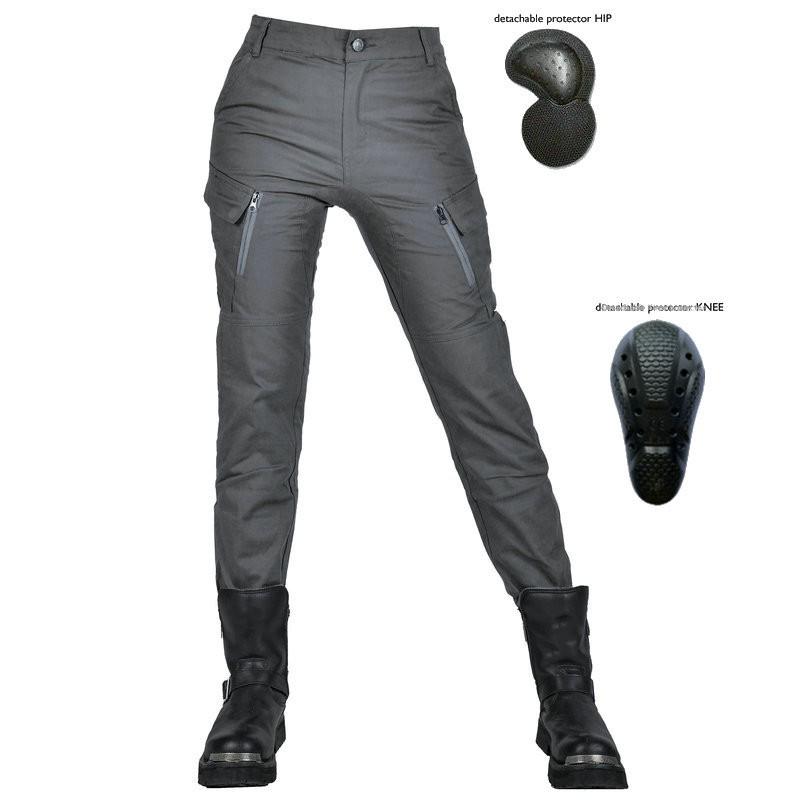 Womens Motorcycle Riding Pants With Integrated CE Armor Protection Slim Fit Vintage Workwear Style