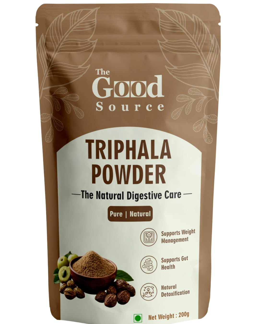 The Good Source Triphala Powder 200g | 100% Pure & Natural Triphala Powder | Made from Amla, Haritaki & Bibhitaki | Supports Digestive Wellness | No
