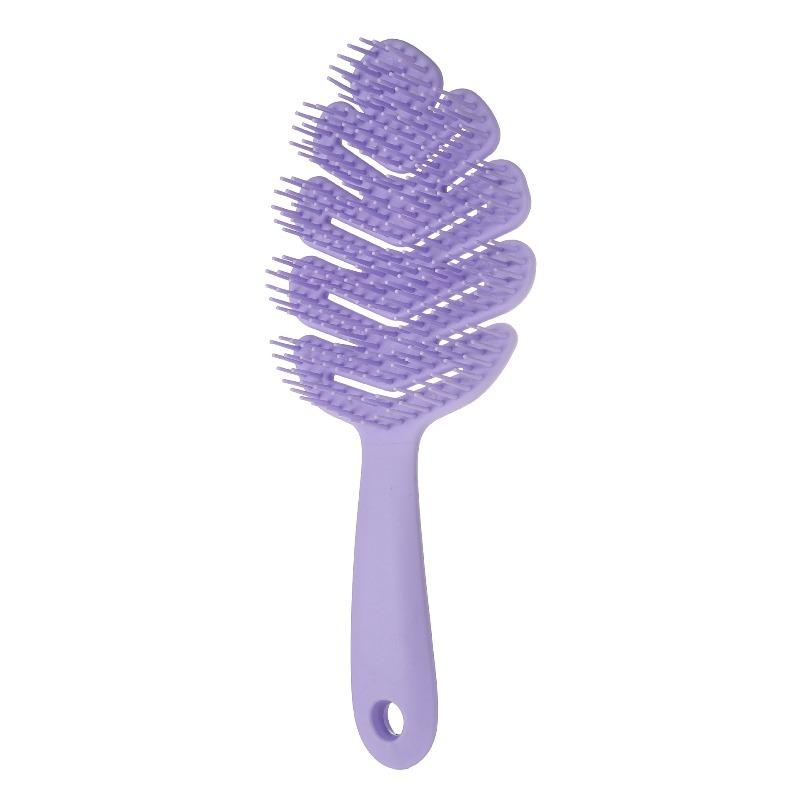 1 PC Long-handled Leaf Shampoo Brush, Fluffy and Soft Massage Brush, Scalp Meridian Shampoo and Massage Comb In One, Holiday Gift