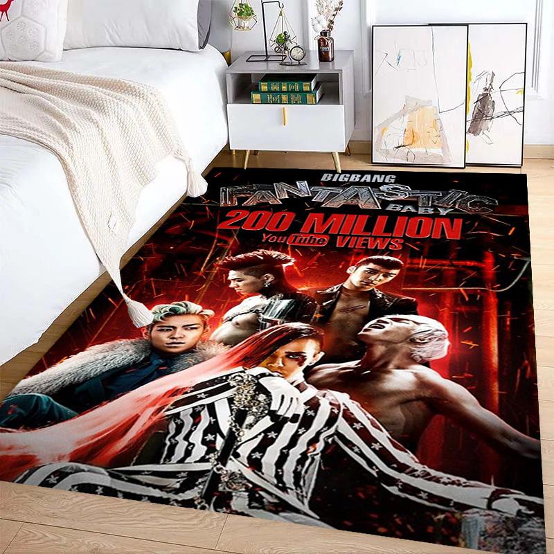Big Bang: Icons Music Carpet Printing Floor Mats Room Dormitory Decoration Protective Pad