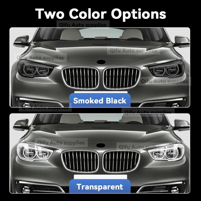 For BMW Serie 5 GT F07 2010-2017 TPU Headlight Anti-Scratch Smoke Black Transparent Modification Color Changing Protective Film