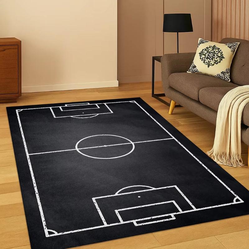 3D Futbola Melni Zaļš Futbola Laukums