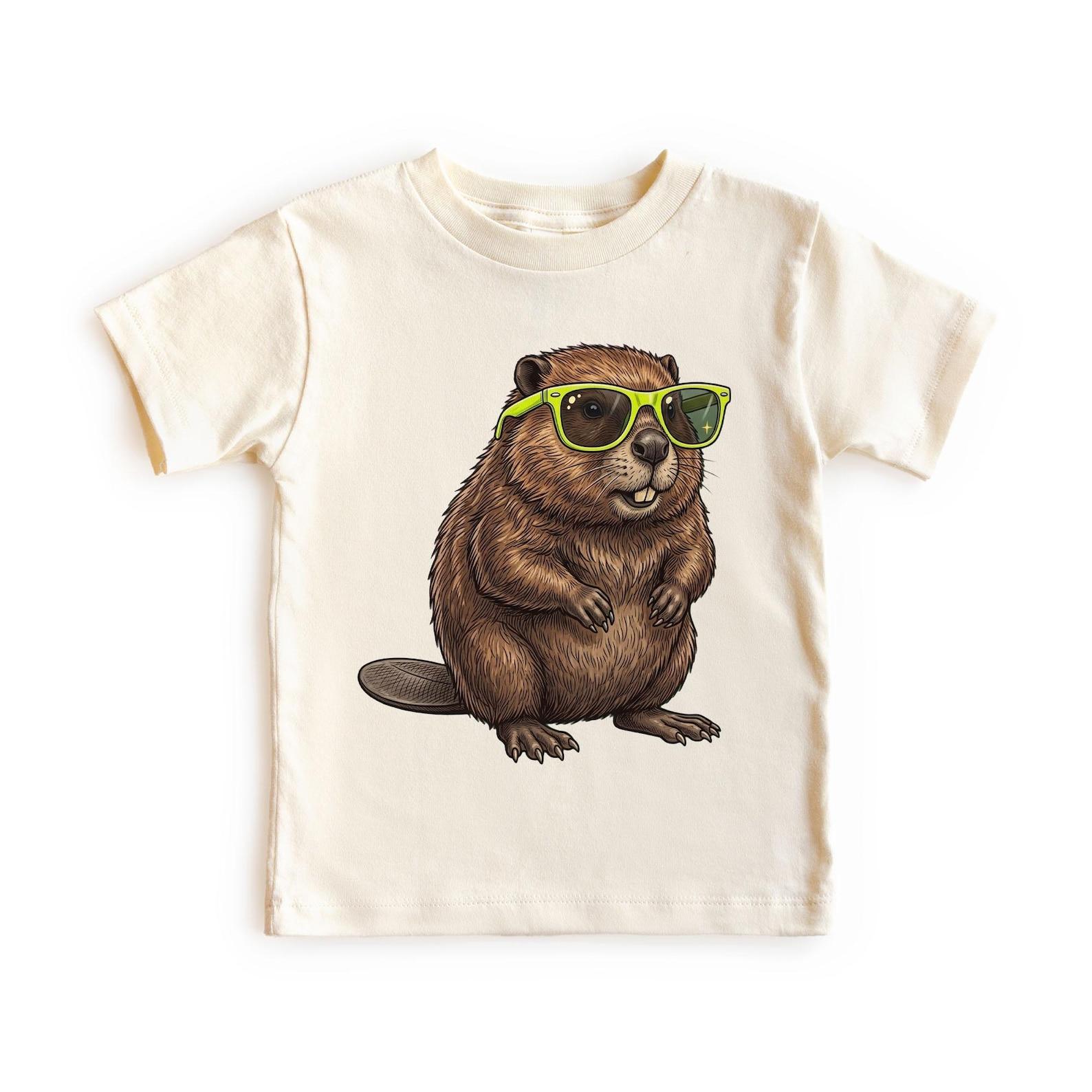 Summer Beaver Wearing Sunglasses Woodland Creatures Unisex, Adult, Youth T-Shirt 150