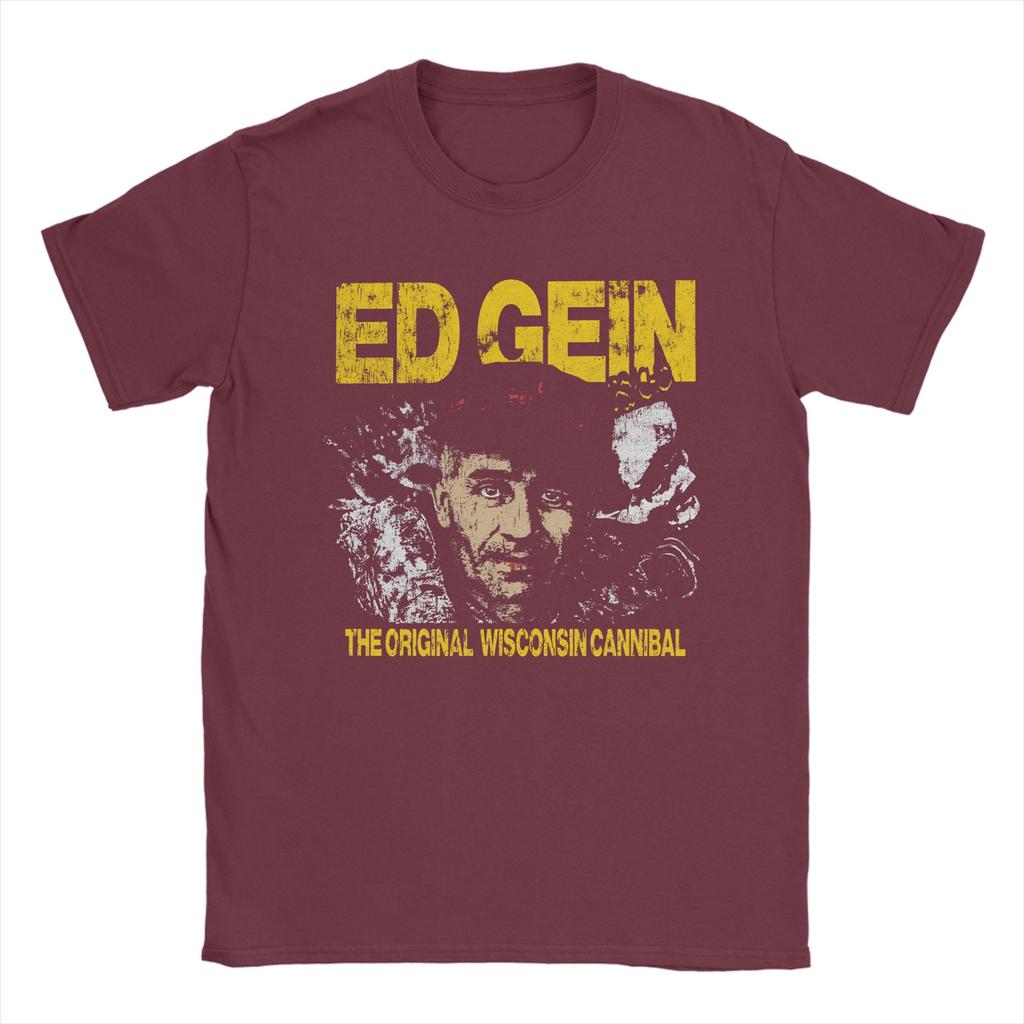 Koszulki Ed Gein Męskie 100% Bawełna Codzienne Koszulki Okrągły Dekolt T-shirty Krótki Rękaw Nowość