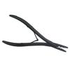 Black Stainless Steel Double-Hole Hair Extension Pliers - Professional Wig Making Tool for Braiding, Weaving & Salon Styling (Durable & Anti-Rust)