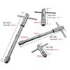 Adjustable T-Handle Ratchet Tap Wrench Machine Screw Thread Plug T-shaped Tool M3-M8 M5-M12 Metric Tap Wrench Hand Tapping Tools