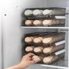 Refrigerator Egg Freshness Preservation Storage Box Creative Household Kitchen Food Sorting Rack Rolling Drawer Style Egg Boxes