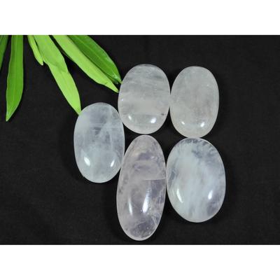 361Cts. Natural Pink Rose Quartz Oval Cabochon Loose Gemstone 05 Pcs Lot A-04