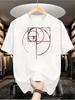 1pc Mens Graphic T Shirt Fibonacci Spiral Print Short Sleeve Crew Neck