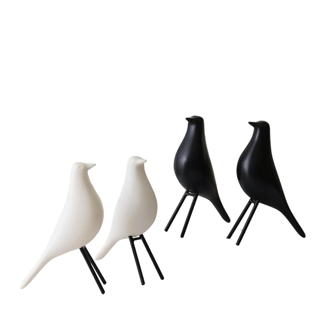 Modernes Dekoratives Vogelskulpturen-Set für Zuhause Büro Wohnzimmer Kunstornament Minimalistisches Design Kreative Figur