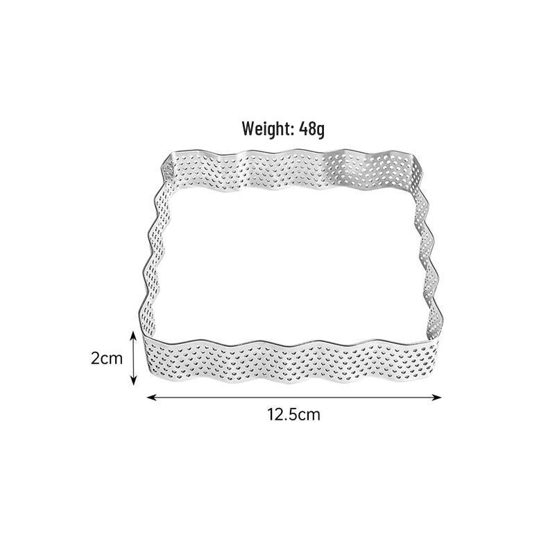 

MDNG Wavy Square Perforated Mousse Rings Set