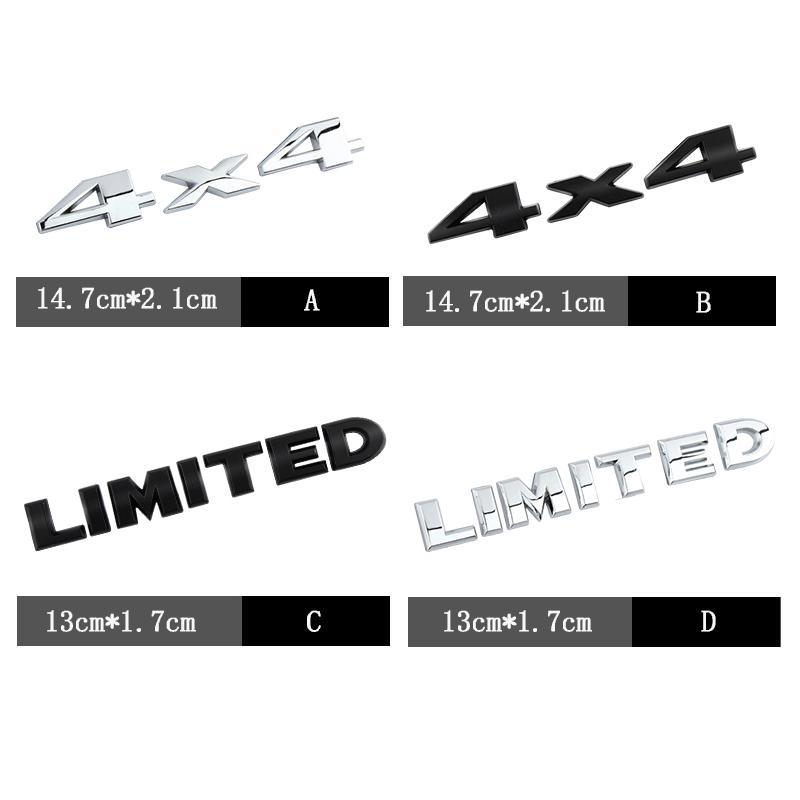 Car 3D Metal 4X4 Limited Decals Sticker For Jeep Compass Wrangler Renegade Grand Cherokee Trunk Emblem Badge Styling Stickers