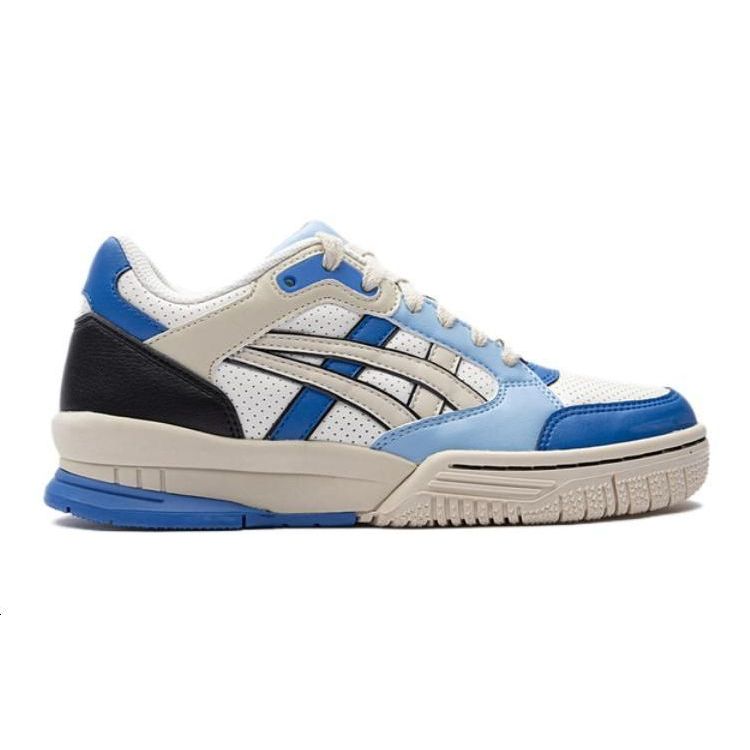 Asics Gel-Spotlyte Synthetic Leather Comfortable Versatile Low-Top Kids Basketball Shoes Kids Sneaker Blue White 1204A127-103